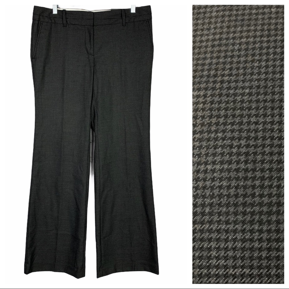 LOFT Ann Taylor Marisa Houndstooth Slim Trousers 8